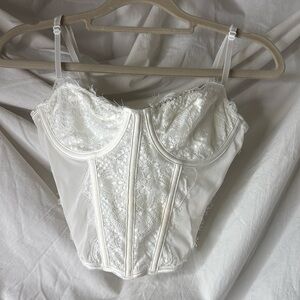 White Fox Corset Top